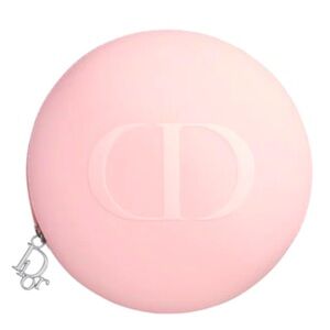 Dior Pink Silicone Zipper Logo Small Pouch Authentic